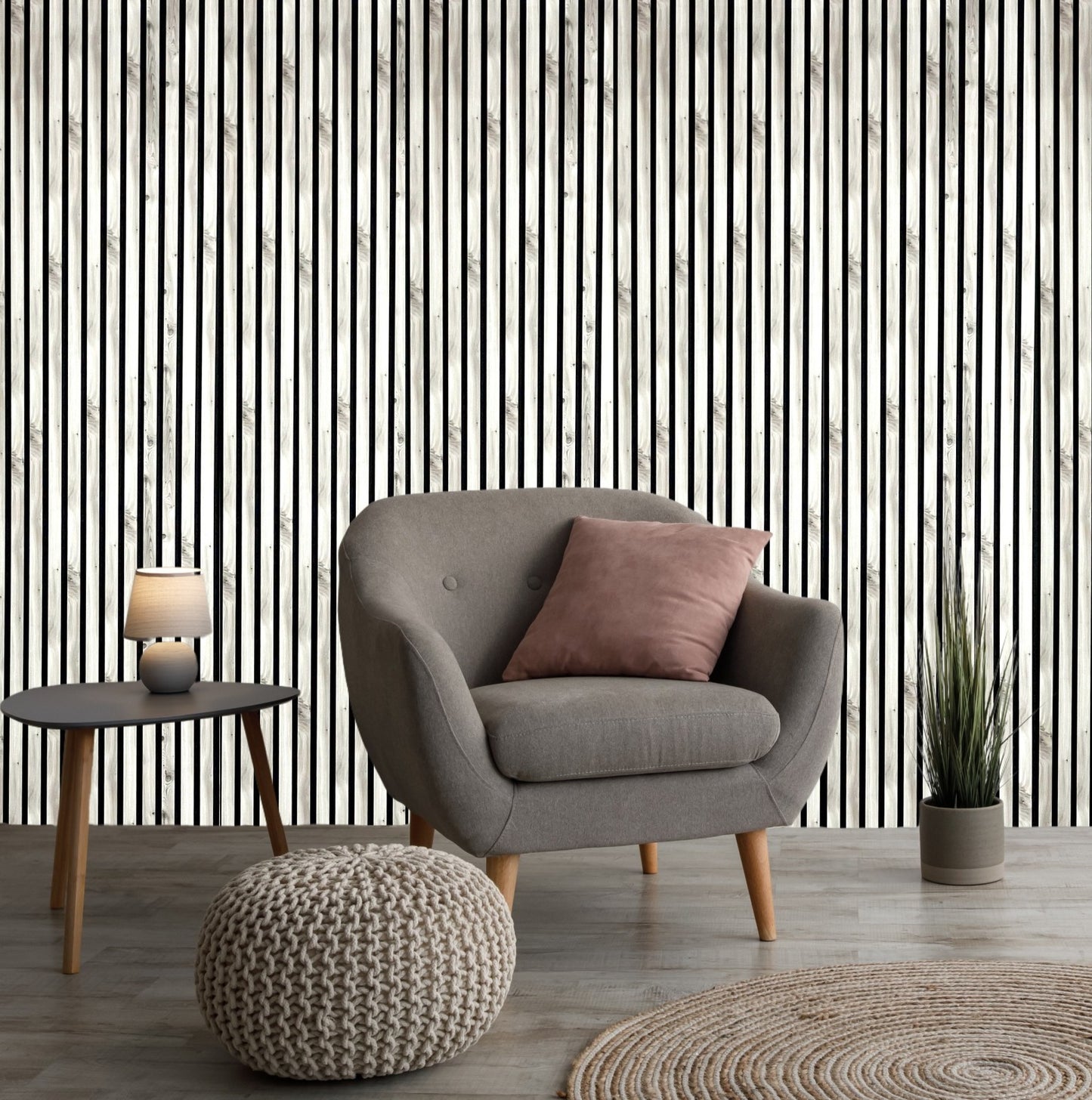 Acoustic Slat Wall Panel - Silver Birch
