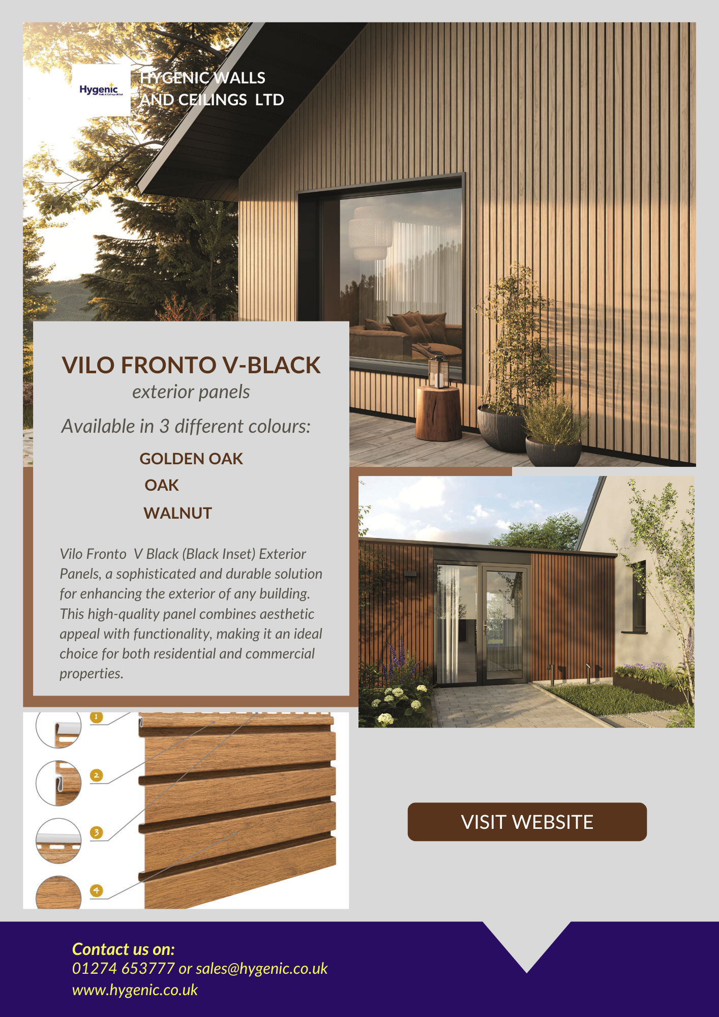Vilo Fronto V-Black Exterior Panels
