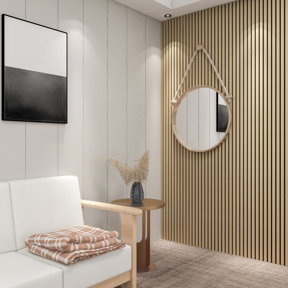 Acoustic Slat Wall Panel - Light Ash