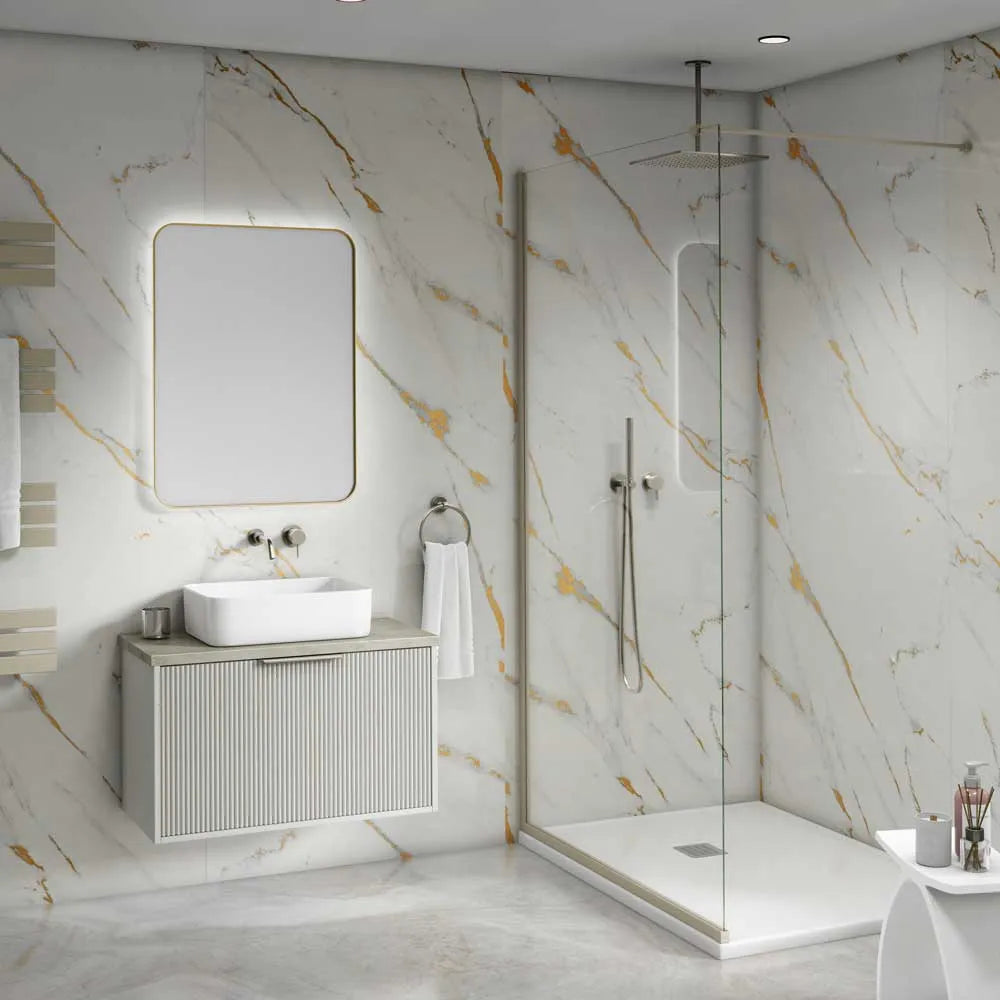 Maxi Shower Panel - Bianco Gold