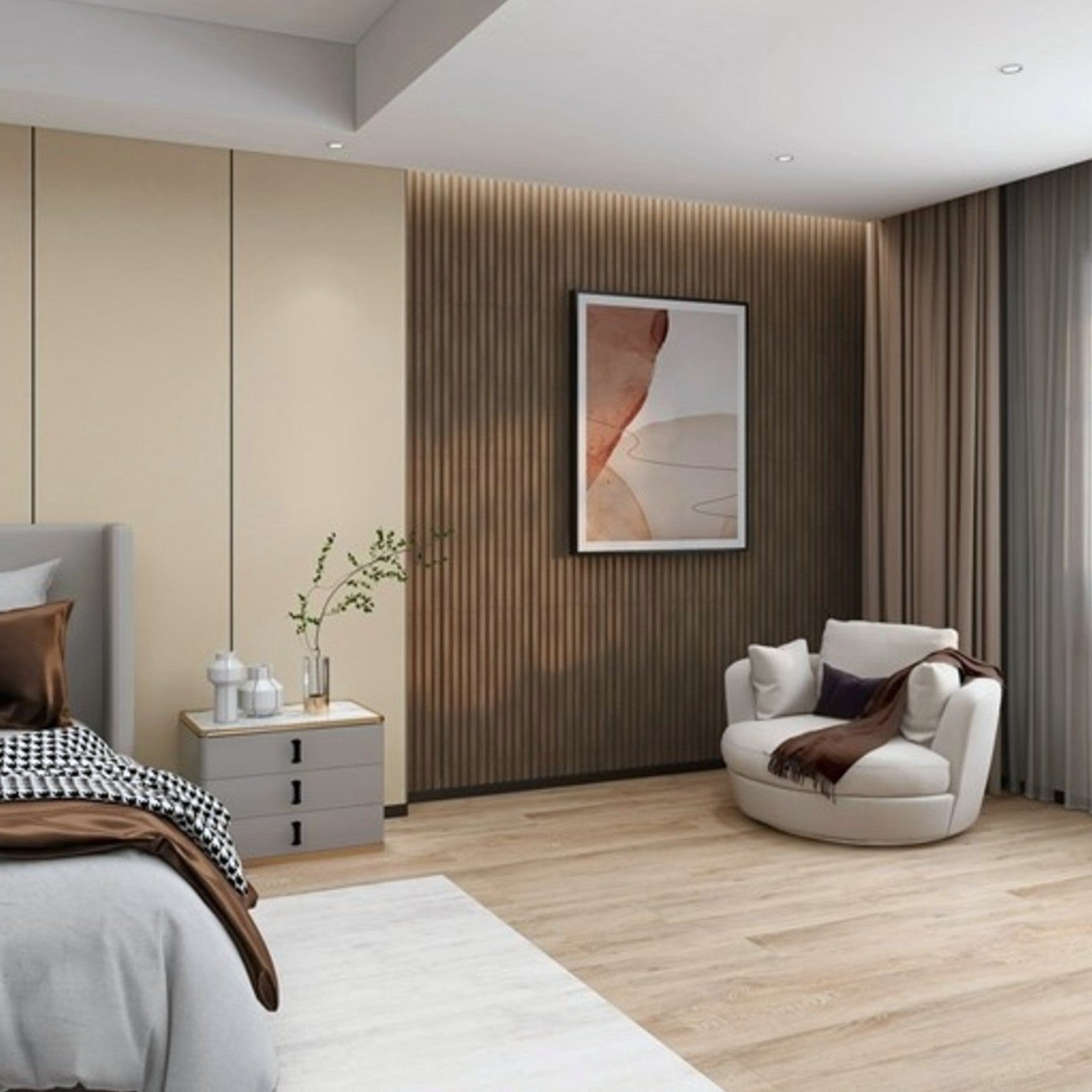 Acoustic Slat Wall Panel - Walnut